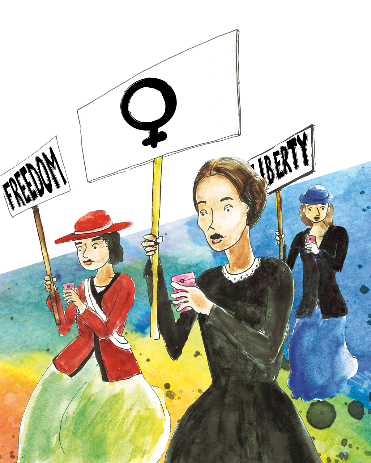 Feminism + Technology - Editorial Illustration