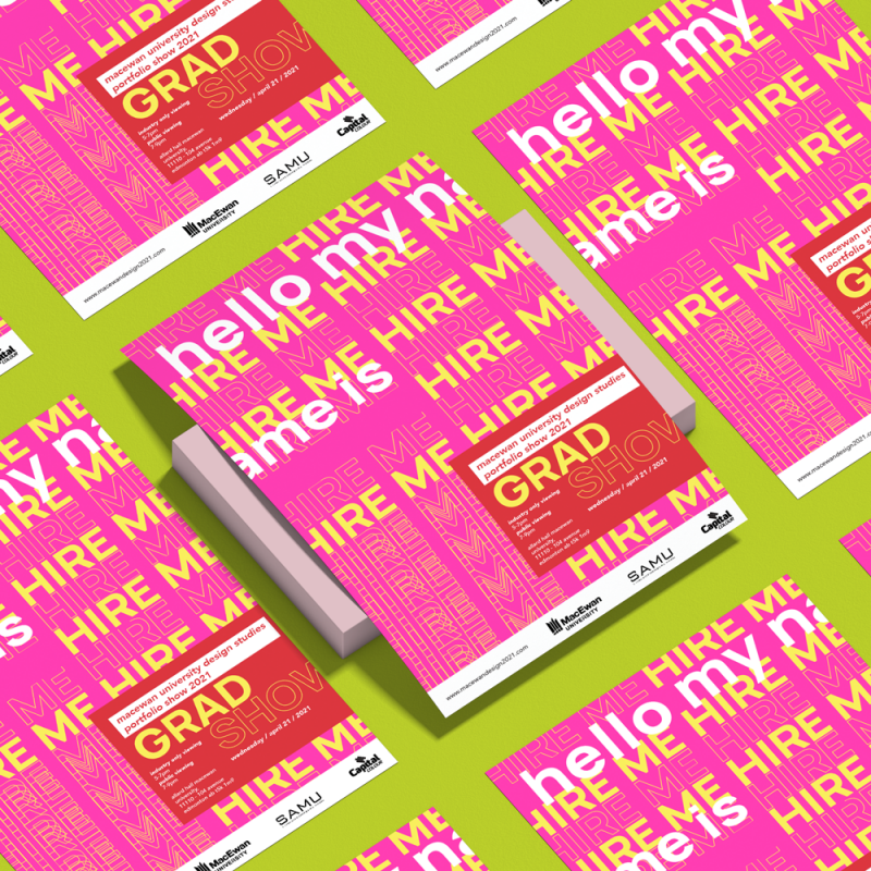 Hello My Name Is: Hire Me - Grad Show Concept