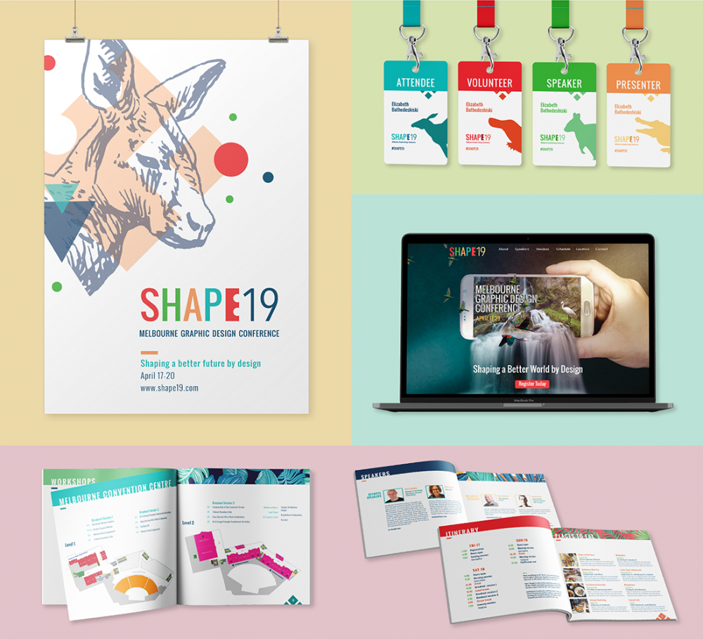 SHAPE:19 Graphic Design Conference Identity Package 1