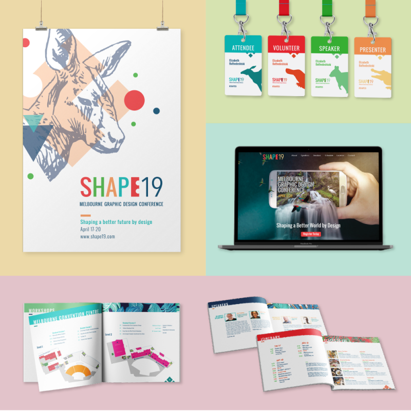 SHAPE:19 Graphic Design Conference Identity Package