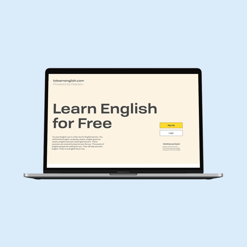 English Learning Website Redesign