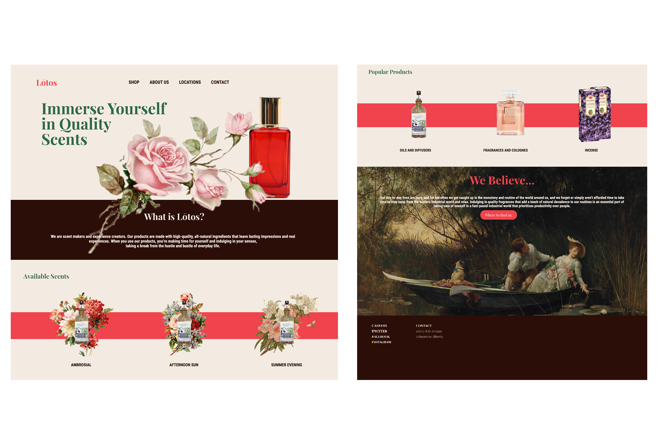 Scent Brand Website Coding Project 1