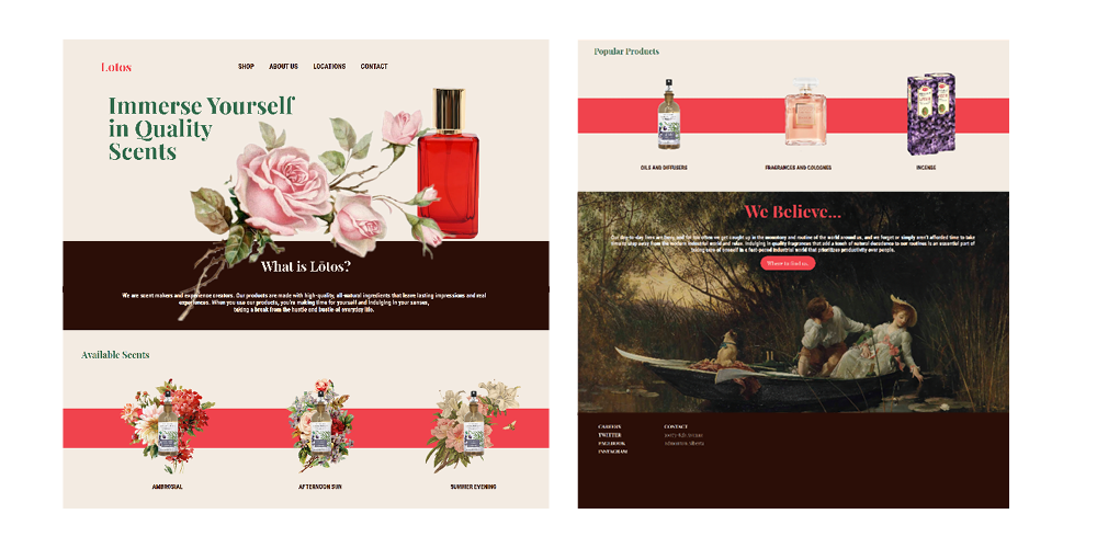 Scent Brand Website Coding Project