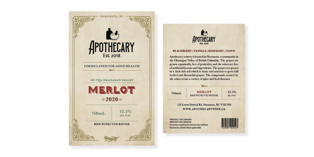 Apothecary Merlot Wine | Branding & Advertising 2