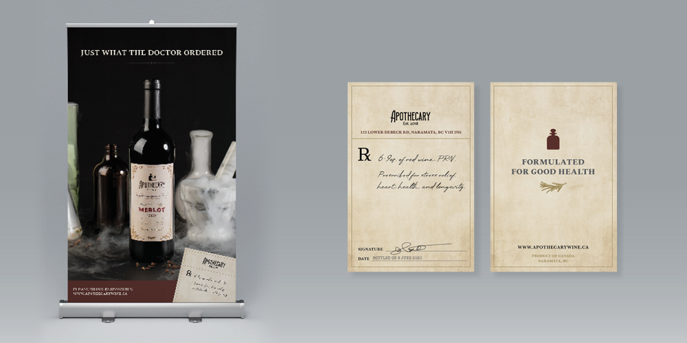 Apothecary Merlot Wine | Branding & Advertising 5