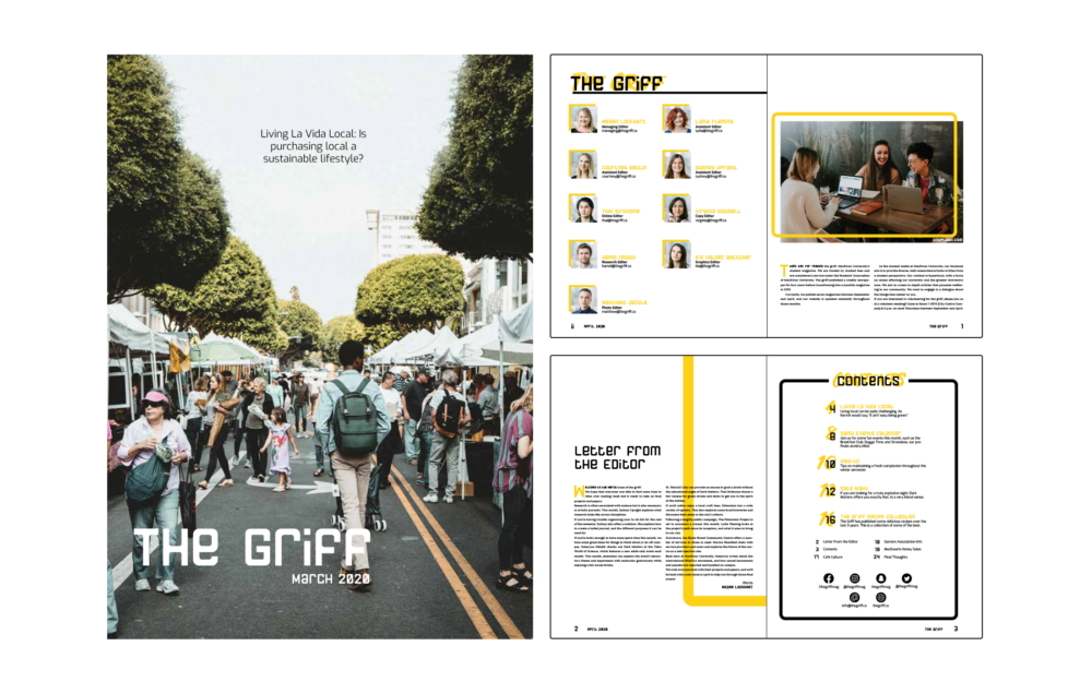 The Griff Student Newspaper Redesign