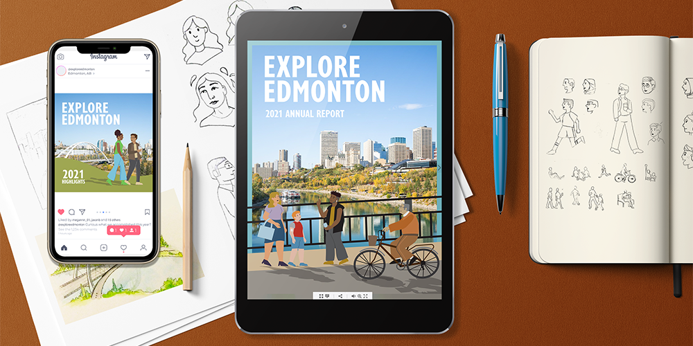 Annual Report Design for Explore Edmonton