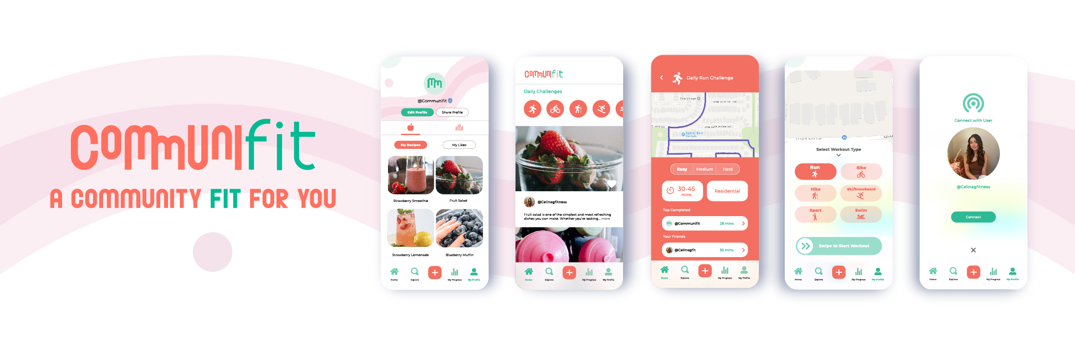 Communifit App Design and Advertisements