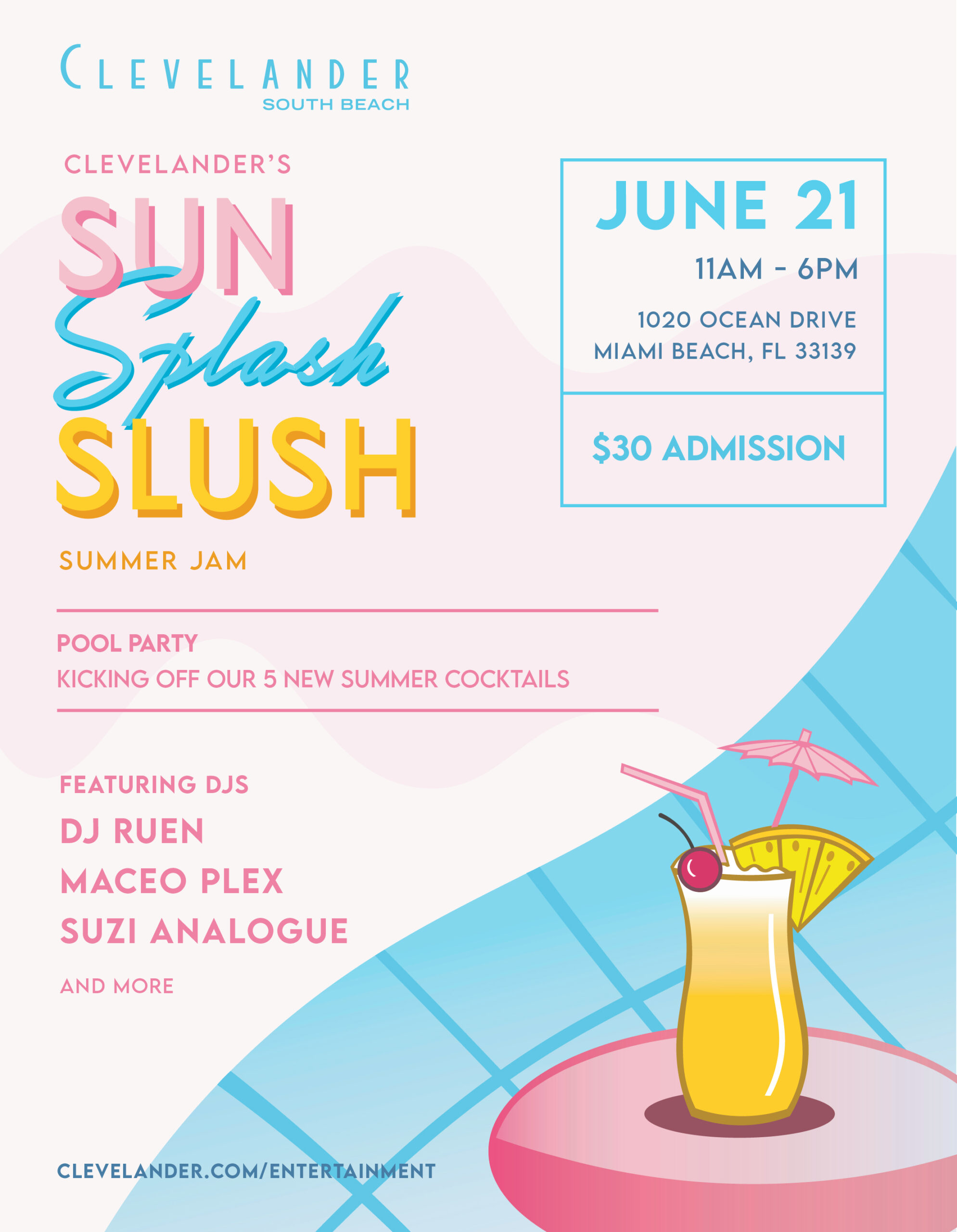 Clevelander South Beach Social Event Branding