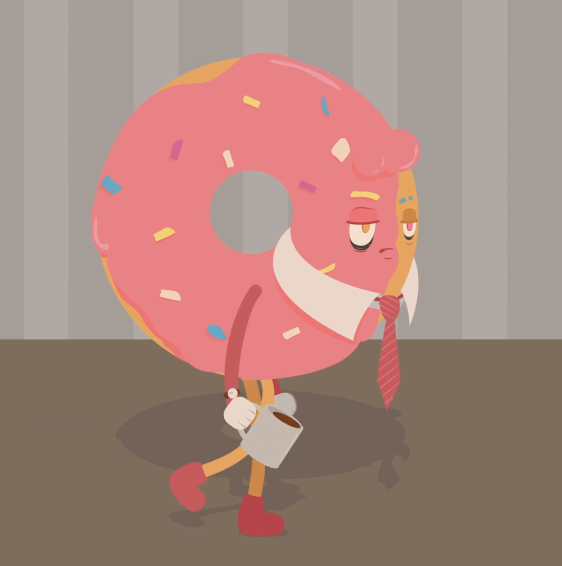 Office Donut Character Design and Animation