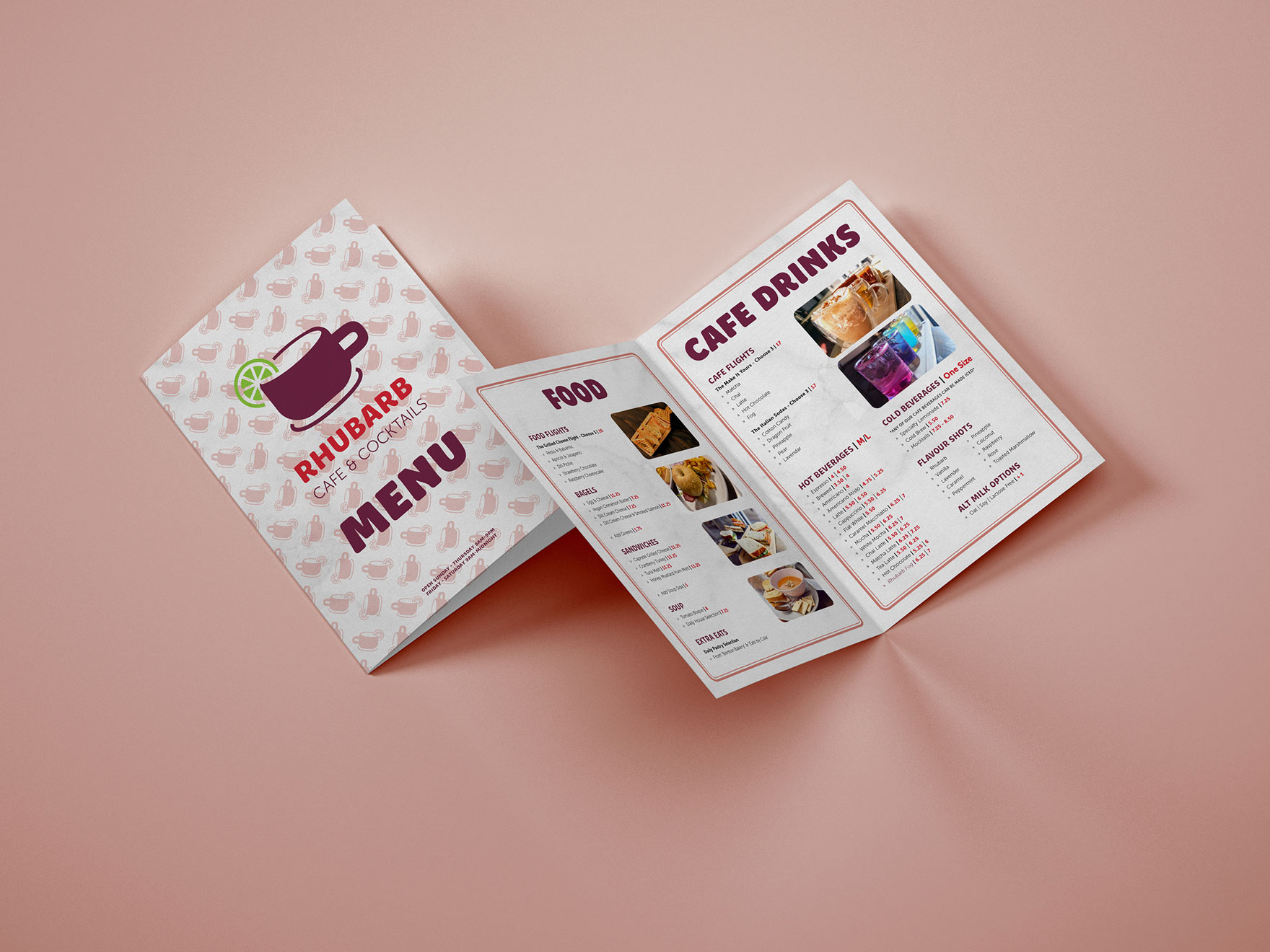 Rhubarb Cafe & Cocktails Menu