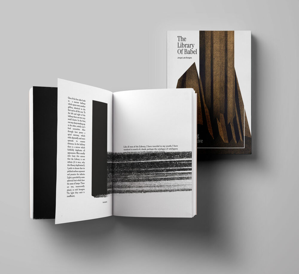 The Library of Babel Book Cover Concept