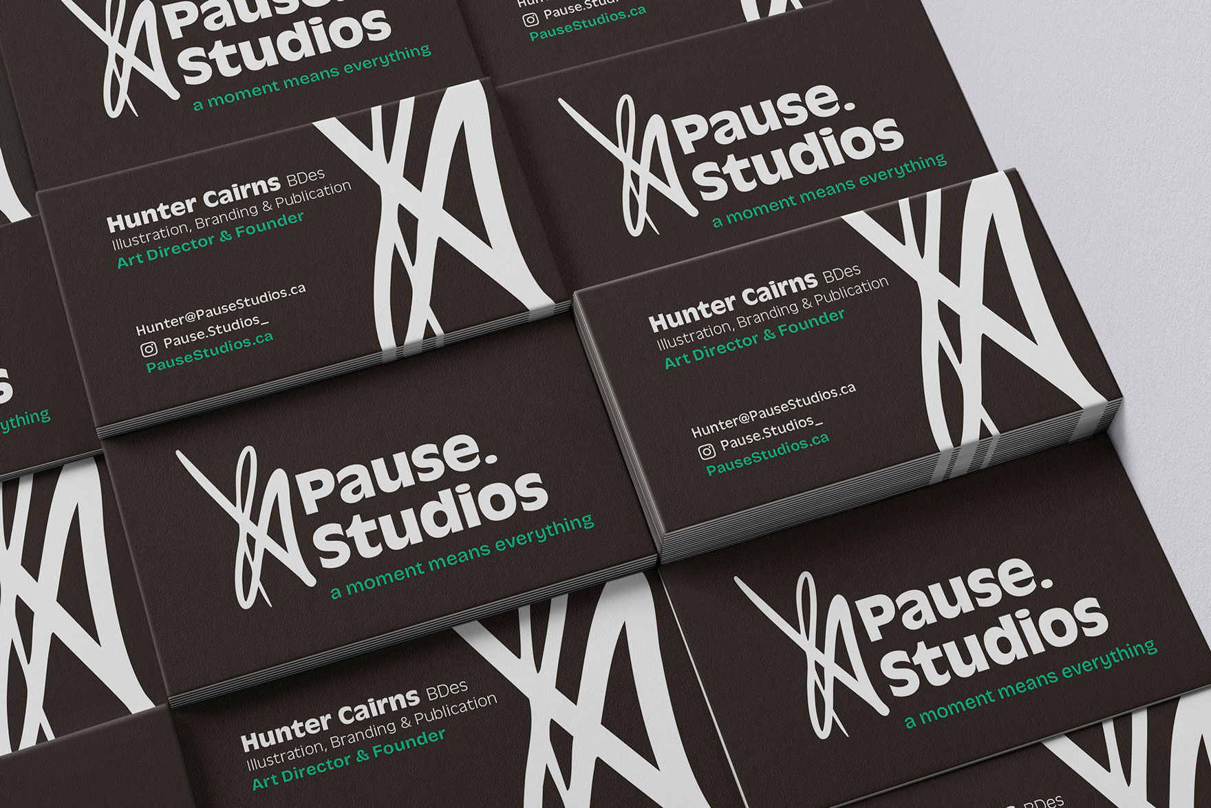 DESN411 Cairns Hunter Pause Studios Business Card