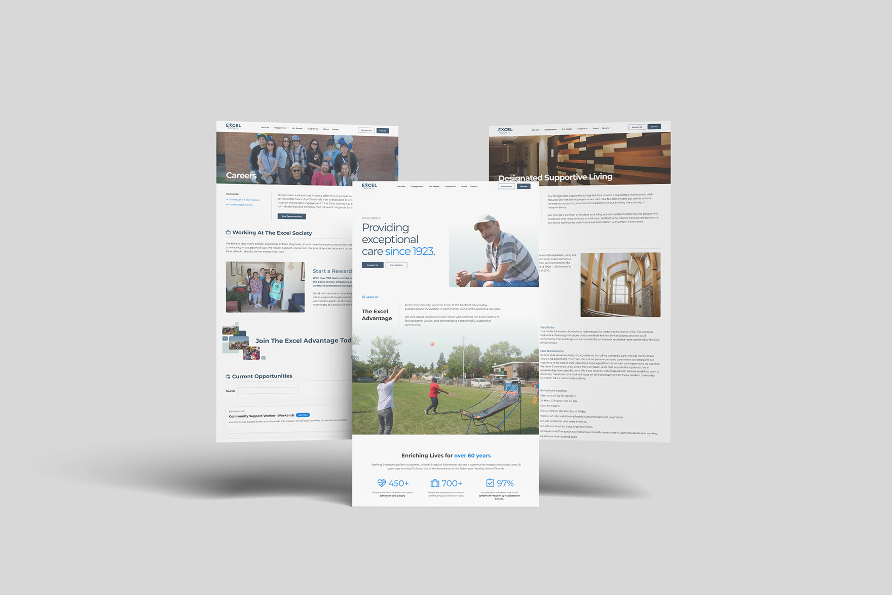 DESN440 Term Project Arabejo Andre Borja Sergei Kwushue Amaka Molino Anika Excel Society Website Redesign Mockup